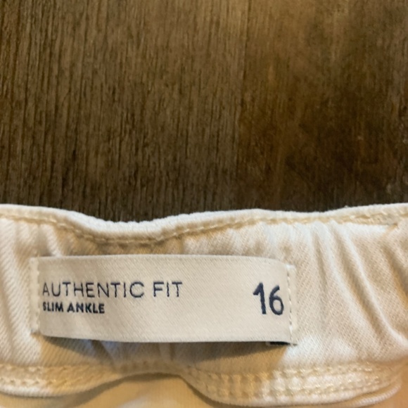 J.jill denim  authentic fit slim‎ ankle  cream /tan jeans. Worn 3x - Picture 3 of 6